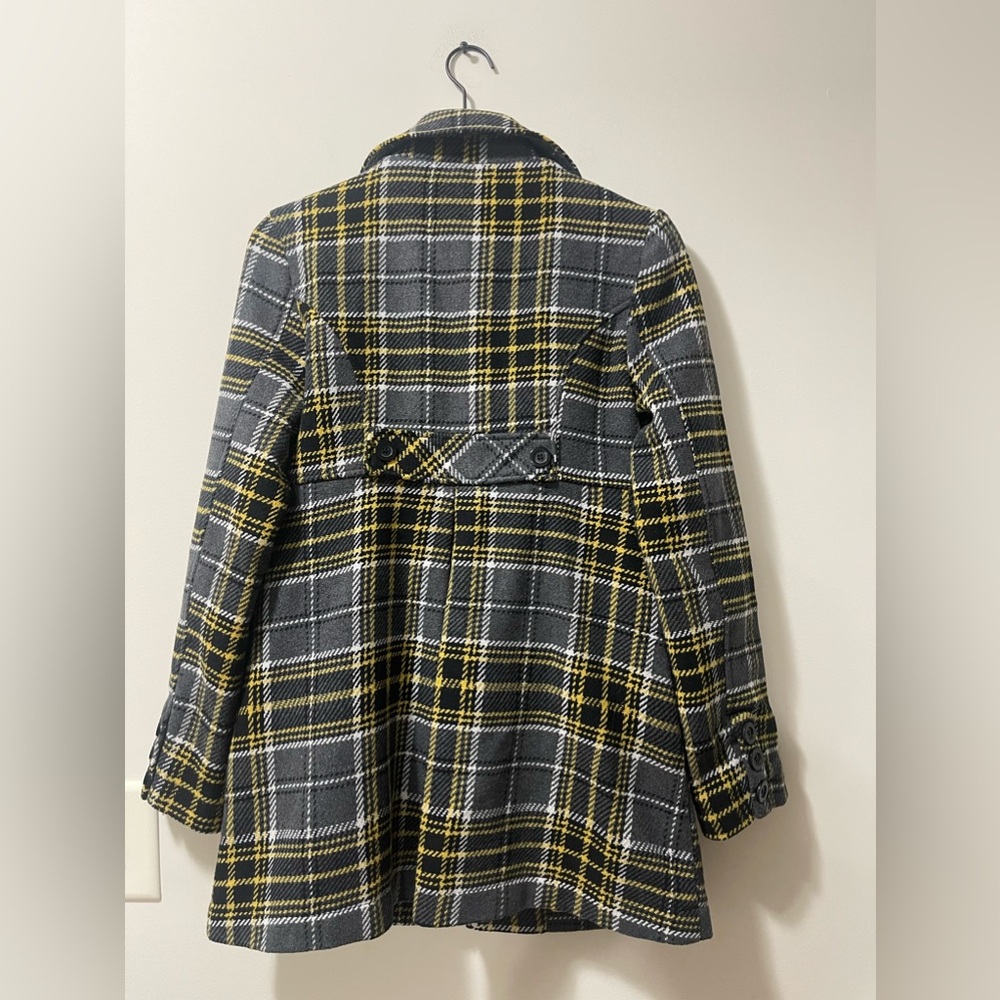 Tulle Houndstooth Flare Wool Blend Mid Pea Coat Size Small - Picture 6 of 9